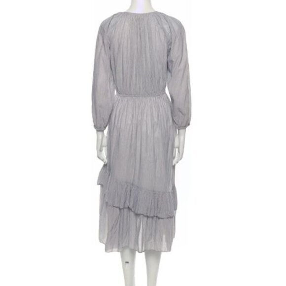 Ulla Johnson Womens Grey Poplin Midi Flare Dress size medium - Picture 11 of 13